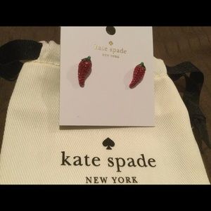 kate spade Chili Pepper Stud Earring NWT